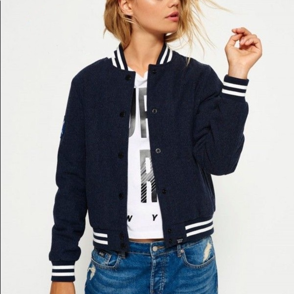 Varsity jacket, reversible!! super cute!! XS